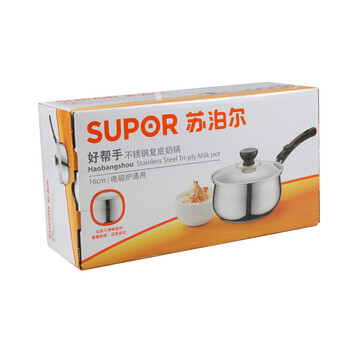 
                                        苏泊尔（SUPOR） 奶锅 复底汤锅炖锅 不锈钢煮奶锅 煤气燃气电磁炉通用ST16N10 16CM                
