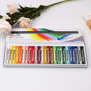 派通（Pentel）油画棒彩色蜡笔儿童学生美术涂鸦绘画可水洗不易脏手PHN-25U25色/盒