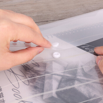 得力（deli）20只A4条纹透明文件袋 按扣资料袋 试卷收纳袋 塑料档案袋 企业办公用品 学习用品 27021