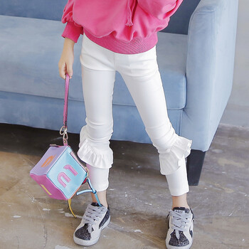 童装女童裤子春秋长裤2018新款儿童休闲裤女孩洋气春装铅笔裤 白色