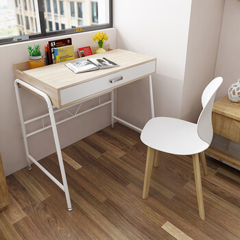 学生单人迷你电脑桌简易小书桌写字台式经济型 80厘米-带抽屉 椅子 否