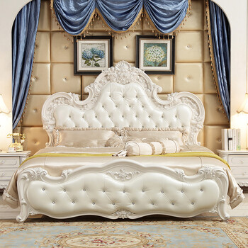 美景 床 欧式皮床 双人床1.5米1.