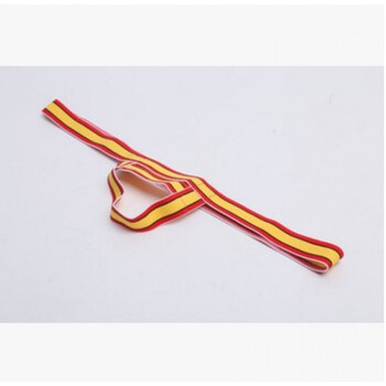 男士吊环套环 提睾带阴囊托 性感内裤 彩虹提型套环 骚气 黄色 xl