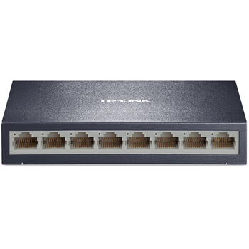 普联（TP-LINK） 8口百兆交换机 监控网络网线分线器 分流器 金属机身 TL-SF1008D