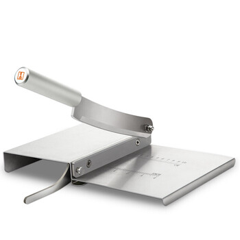 中药材铡刀不锈钢切年糕刀手动家用小型草药牛轧糖阿胶糕闸刀切刀 浅