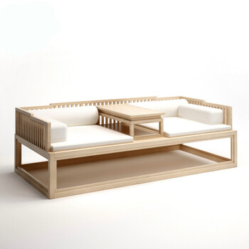 新中式罗汉床沙发榻实木沙发组合禅意中国风酒店售楼处样板房家具 小