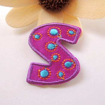 卡通修补丁布贴刺绣背胶熨烫26英文字母衣服裤子牛仔儿童装饰贴花mll