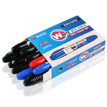 AUCS 粗细双头白板笔水性可擦 易擦型办公培训教学家用儿童白板笔彩色 十支装(7黑2蓝1红) AUCS 粗细双头白板笔水性可擦 易擦型办公培训教学家用儿童白板笔彩色 十支装(7黑2蓝1红)