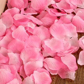 结婚庆用品婚房装饰布置仿真假花瓣 婚礼布置手抛仿真玫瑰撒花瓣- 渐