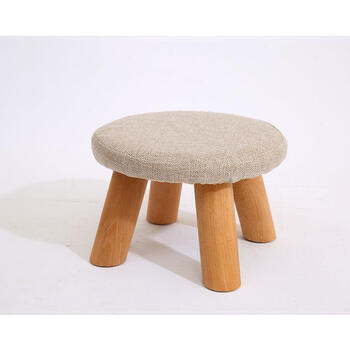 卧室凳收纳客厅凳休息换鞋凳衣帽间凳乡村时尚凳子创意布艺凳 四腿圆