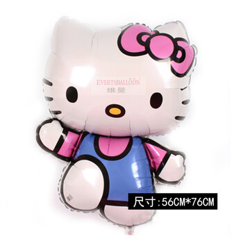 
                                        EVERTSBALLOON/维曼迪士尼KITTY凯蒂猫生日节日儿童派对聚会卡通铝膜铝箔气球 D47H16800粉紫色KITTY                