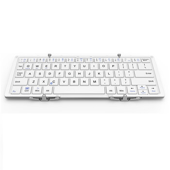 B.O.W航世 HB066 键盘 无线蓝牙键盘 办公键盘 折叠便携 64键 手机平板ipad键盘 超薄巧克力按键 白色