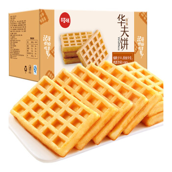 21日0点：百草味 原味华夫饼 1kg *2件