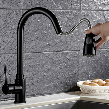 可抽拉黑色水龙头【图片 价格 品牌 报价】-京东