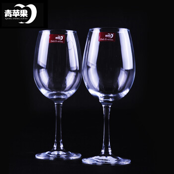 
                                        青苹果红酒杯高脚杯酒杯酒具套装 2只350ml装                