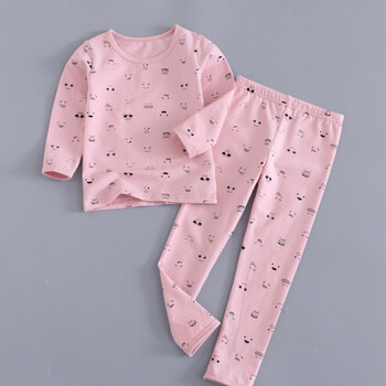 女童秋衣秋裤套装纯棉男童内衣儿童家居服春秋童装宝宝睡衣保暖秋