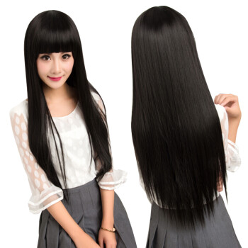 美元素(maysu) 美元素假发女 长直发女士假发套长发型假头发 黑色
