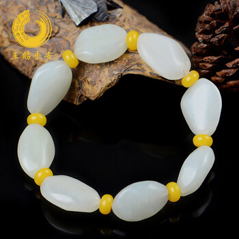 玉赐平安 和田玉手链随形原石手串男款玉手链_ 5折现价168元