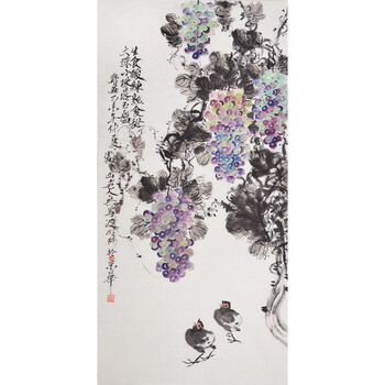 作品《聚珠》拍卖已结束06"华夏京都艺术研究院院士王新军墨竹图 "