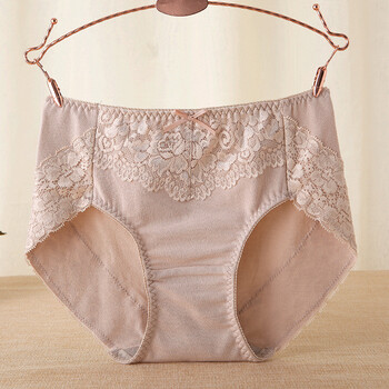 经典日系微收腹中腰纯棉女士内裤 全棉质底裆面料包臀三角裤安 肤色 m