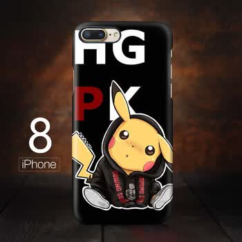 伯贤同款皮卡丘手机壳 苹果8手机壳iphone8plus磨砂硬壳神奇宝贝 苹果