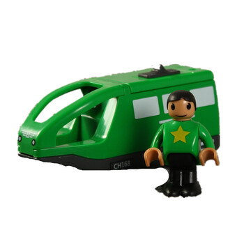 电动小木质轨道拖车头托马斯轨道电动1sn6103 (绿色)带司机款火车头