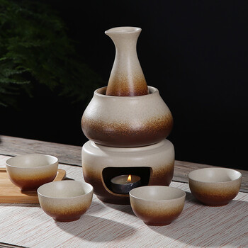 温酒壶烫酒壶陶瓷酒具养生暖酒器二两四两半斤黄酒白酒热酒壶酒杯 米