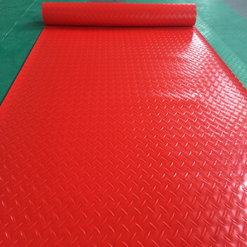 车间地胶 办公塑料地板 环保耐磨撕不烂防水防滑 普通牛津红色人字纹
