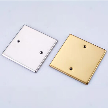 120型地插封堵盲板 不锈钢拉丝空白面板盖 金属空白盖板盖罩 插座封堵