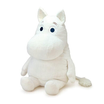 中天乐姆明moomin河马公仔 河马抱枕 睡觉抱枕 毛绒玩具 大号 白色 40