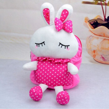 婴儿童小孩女宝宝小朋友可爱卡通兔1-3岁双肩背包sn4639 咪兔-玖红色