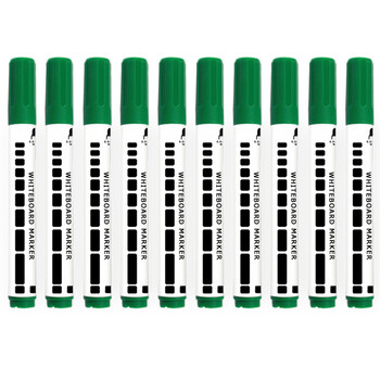 AUCS 白板笔水性可擦易擦 控笔训练幼儿园笔 办公会议教学培训办公儿童白板笔彩色 绿色10支/盒 AUCS 白板笔水性可擦易擦 控笔训练幼儿园笔 办公会议教学培训办公儿童白板笔彩色 绿色10支/盒