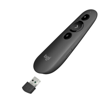 罗技（Logitech）R500升级款R500S 无线演示器 激光笔 ppt翻页笔 无线蓝牙双连 Mac iOS兼容 黑色