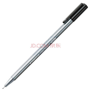 施德楼（STAEDTLER）针管笔勾线笔 0.3mm纤维头水性墨水可洗直液签字笔 美术绘图描线速干笔 黑色10支334-9