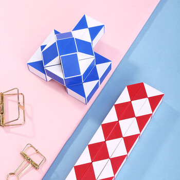 得力(deli)36段百变魔尺魔方弹力结构 益智减压趣味DIY玩具 生日六一儿童节礼物男女孩赠送视频教程