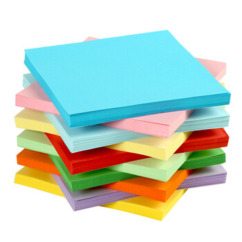 彩纸 手工纸幼儿园儿童彩色折纸材料正方形千纸鹤玫瑰花彩纸80g 16.