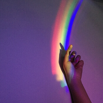 韩国ulzzang创意生日礼物ins彩虹灯 装饰灯拍照道具彩虹投影仪