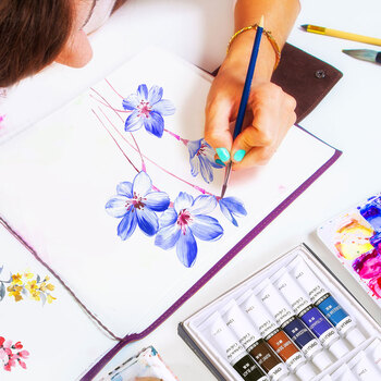 得力(deli)水粉颜料18色12ml大容量美术专用水粉画学生儿童绘画彩绘套装便携工具73854可水洗手搓颜料