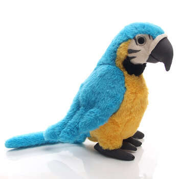 仿真鹦鹉毛绒玩具公仔金刚鹦鹉小鸟玩偶布娃娃儿童节日礼物 蓝色鹦鹉 