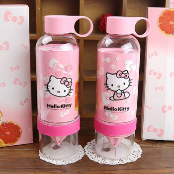 
                                        贝薇美 卡通柠檬杯 塑料儿童杯水杯塑料杯茶杯运动水杯随手杯 HelloKitty                
