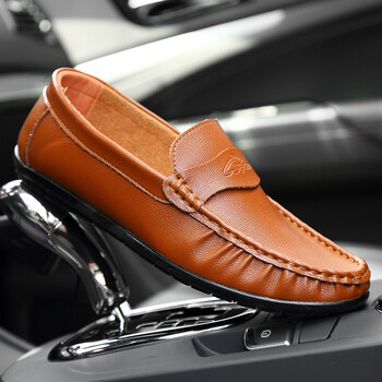 夏季豆豆鞋男驾车软底男士休闲鞋韩版潮流百搭皮鞋懒人透气男鞋子