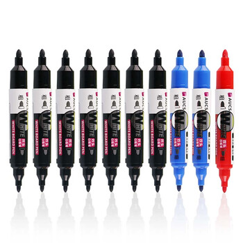 AUCS 粗细双头白板笔水性可擦 易擦型办公培训教学家用儿童白板笔彩色 十支装(7黑2蓝1红) AUCS 粗细双头白板笔水性可擦 易擦型办公培训教学家用儿童白板笔彩色 十支装(7黑2蓝1红)