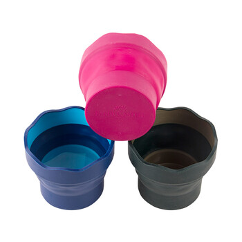 辉柏嘉(Faber-castell)折叠水桶水杯写生画画美术伸缩桶水彩水粉多功能涮笔洗笔桶蓝色速写马克笔绘画 辉柏嘉(Faber-castell)折叠水桶水杯写生画画美术伸缩桶水彩水粉多功能涮笔洗笔桶蓝色速写马克笔绘画