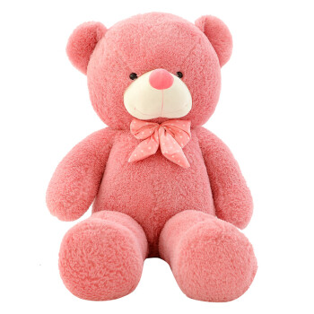 艾乐芙 毛绒玩具彩色泰迪熊女朋友抱抱熊玩偶礼物小熊公仔 粉色 12米