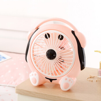 雪鸽卡通电风扇台扇静音风大学生宿舍家用小风扇办公书桌迷你可爱