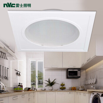 雷士照明NVC 现代简约吸顶灯厨卫灯厨房灯卫生间灯平板灯具 嵌入式1023方形 LED10W白光