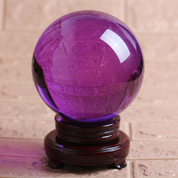 办公居家紫水晶球摆件紫色玄关客厅办公室摆设 紫水晶球直径8厘米送