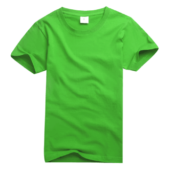个性定制圆领短袖纯棉夏季t恤纯色宽松打底衫半袖运动汗衫男装 绿色 s