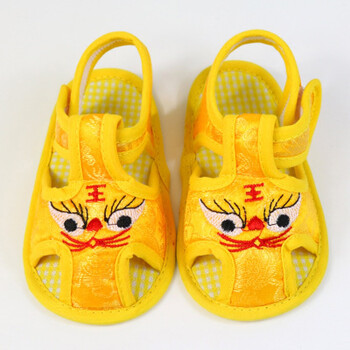 新生婴儿老虎单鞋凉鞋百岁鞋男女宝宝老虎头鞋学步鞋子步前鞋童鞋