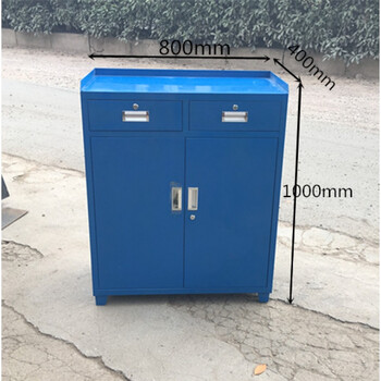 工具柜 加厚重型抽屉式铁皮柜工具箱 车间双开门带锁 储物柜推车 图一